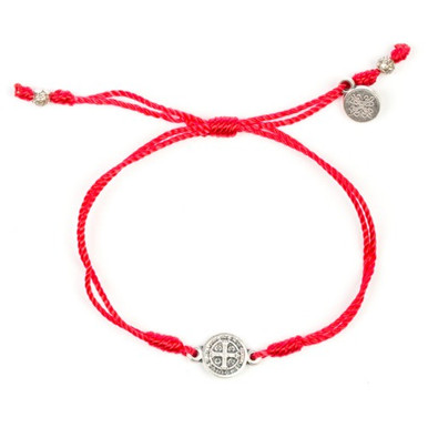 Red St. Benedict Woven Bracelet