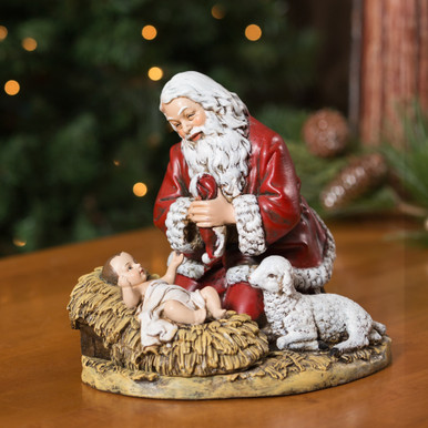 Kneeling Santa Figure 8″