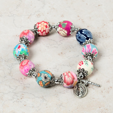 Lily Multi-Color Rosary Bracelet