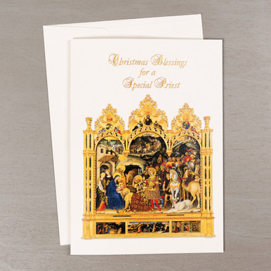 Nativity Blessings Christmas Card for Priests