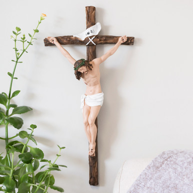 Italian Handpainted Crucifix – 16 inches