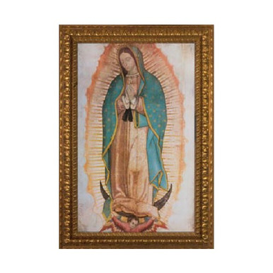 Our Lady of Guadalupe w/ Ornate Gold Frame (6×10)