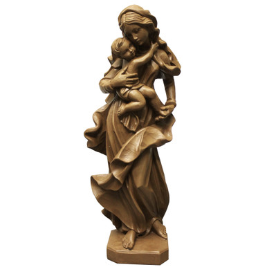 Flowing Madonna & Child Statue - 19"