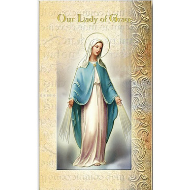 Our Lady of Miraculous Medal Laminated Catholic Prayer Holy Card with –  Bella Grace Jewelry & Gifts