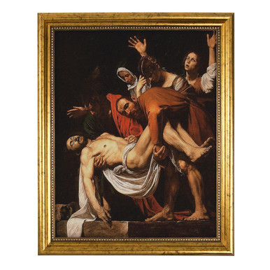 The Entombment of Christ Gold Framed Print