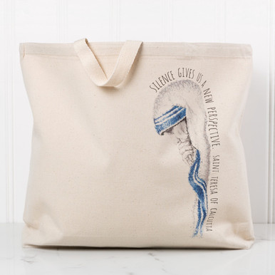 Mother Teresa “Silence” Canvas Tote