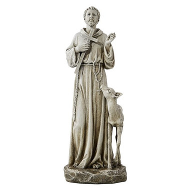 St. Francis with Deer Garden Statue-12.75″