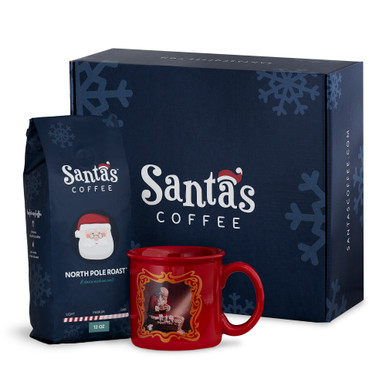 Santa’s Coffee Kneeling Santa Gift Box