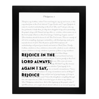 Rejoice In The Lord Always Framed Print