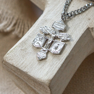 Sterling Silver Pardon Crucifix Necklace