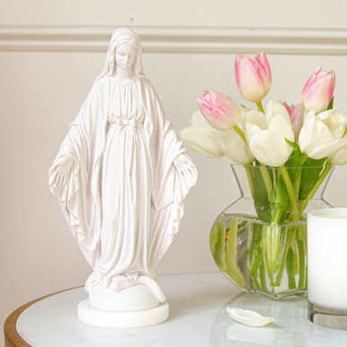 Miraculous Mary Italian Alabaster Statue
