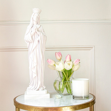 Sorrowful Mother Italian Alabaster Statue - 18"