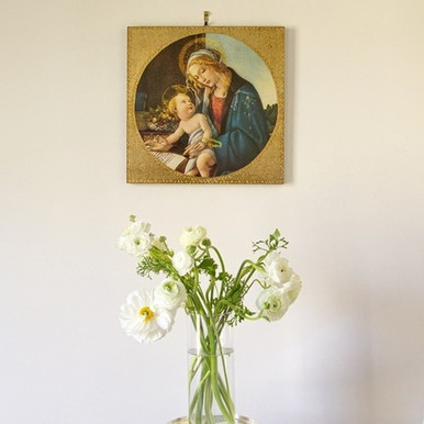 Boticelli’s Madonna of the Book Italian Plaque
