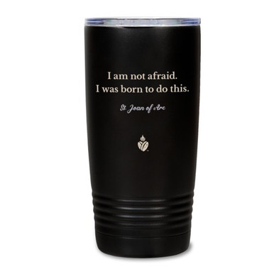 Joan of Arc Quote Black Tumbler