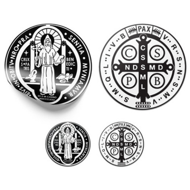 St. Benedict Medal Stickers – Pack of 4