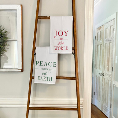 Set of Joy and Peace Christmas Dish Towels