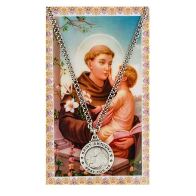 St. Anthony Patron Saint Prayer Card w/ Medal | The Catholic Company®