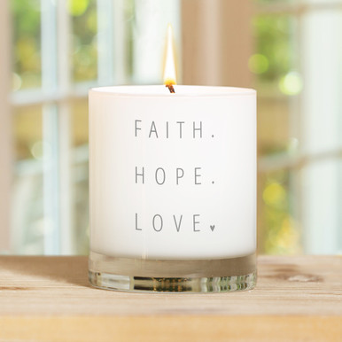 Faith, Hope, and Love Candle