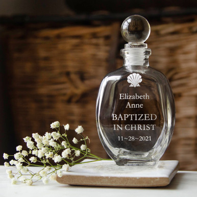 Elegant Baptism Holy Water Bottle