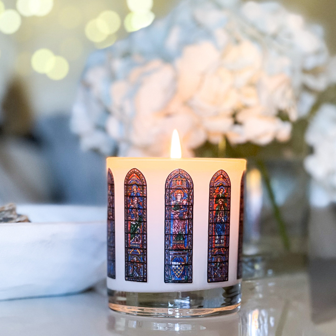 Image of Chartres Cathedral Stained Glass Windows Candle