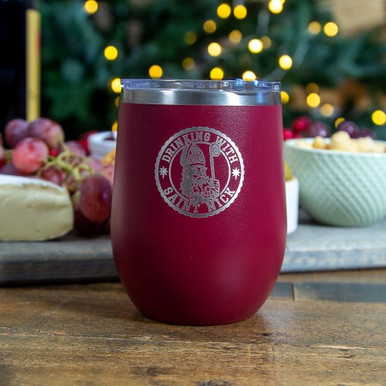 Personalized Drinking with Saint Nick Maroon 20oz Tumbler