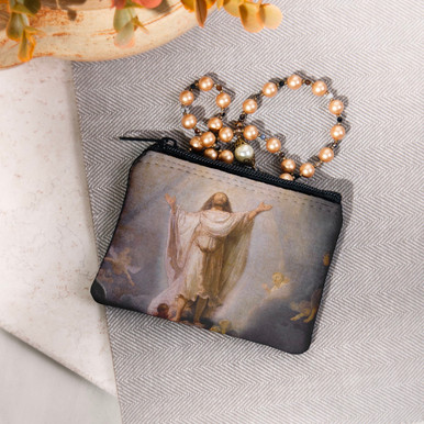 Personalized Rembrandt Ascension Rosary Pouch