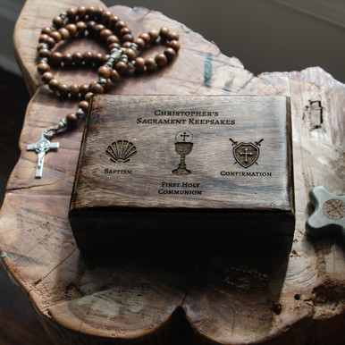 Personalized Sacraments Keepsake Box