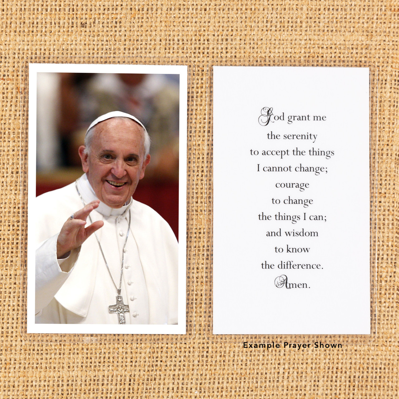 Image of Pope Francis Personalized Prayer Card