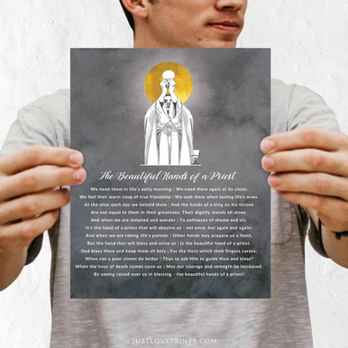 Beautiful Hands of a Priest Unframed Print