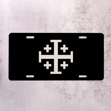 Jerusalem Cross License Plate
