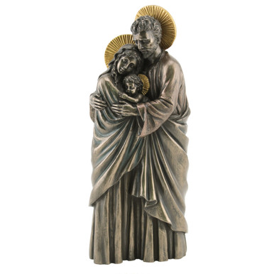 Holy Family Bronzed Veronese Statue 10″