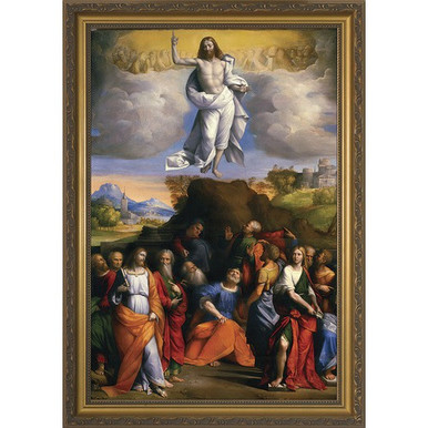 The Ascension of Christ Gold Framed Art – 8×12″