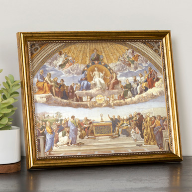 Disputation of the Holy Sacrament Antique Gold Framed Print - Multiple Sizes