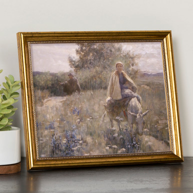 Flight into Egypt Gold Framed Art Print
