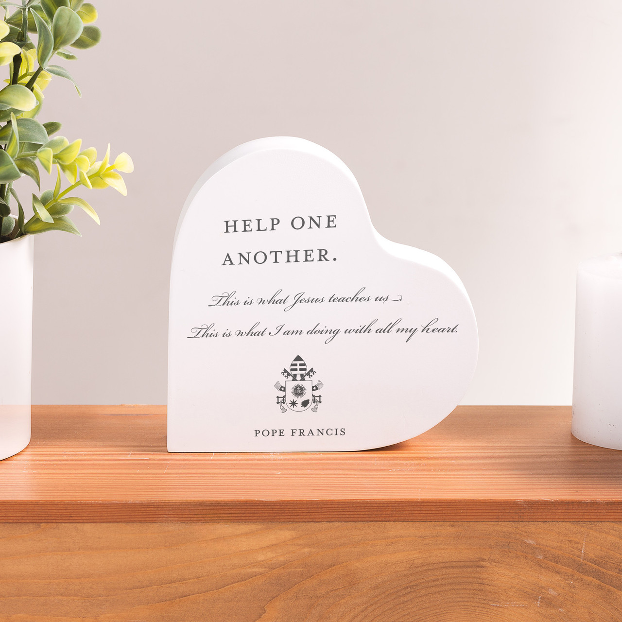 Image of Pope Francis Help One Another Heart Block