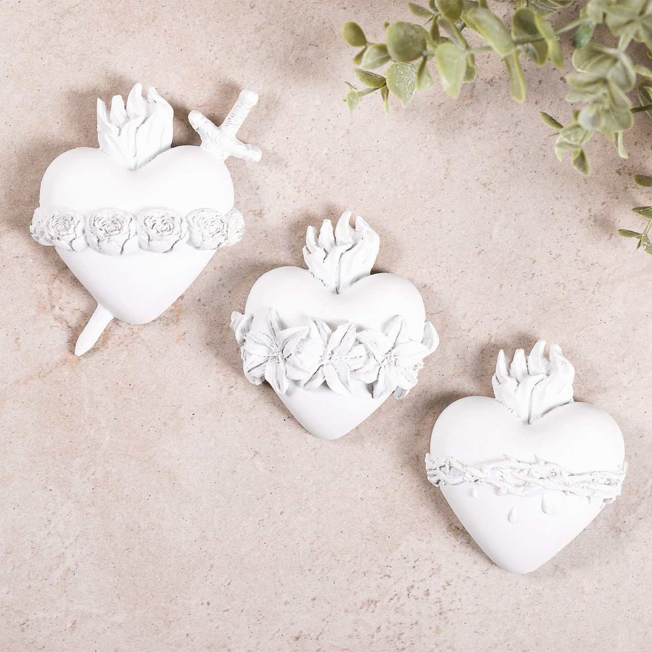 Image of Three Hearts Wall Plaques - Multiple Finishes