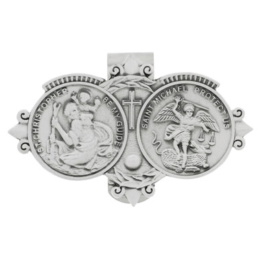 St. Christopher & St. Michael Auto Visor Clip