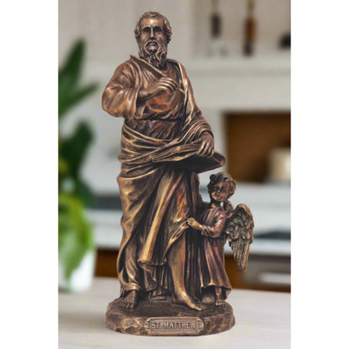 St. Matthew Statue, Bronzed, 8.5″