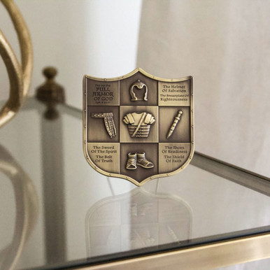 Spiritual Armor Brass Plaque