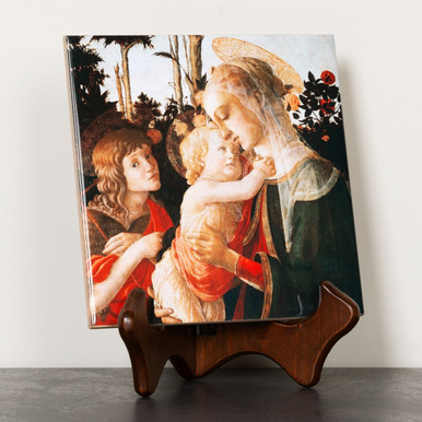 Botticelli Madonna & Child with St. John Ceramic Tile