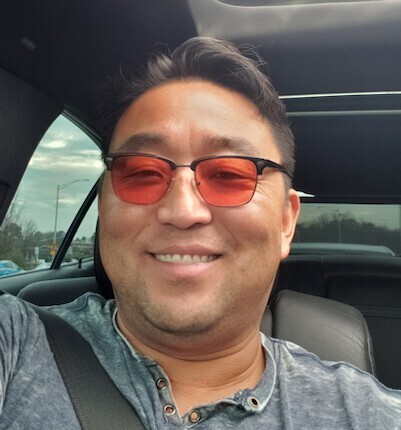 Danny wearing FL-Pro TheraSpecs