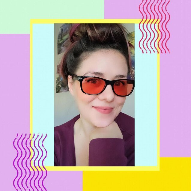 Laura wearing FL-Pro TheraSpecs for dizziness