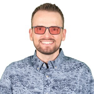 Man wearing FL-Pro Extra TheraSpecs