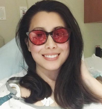 Kimberly Wearing indoor Audrey TheraSpecs