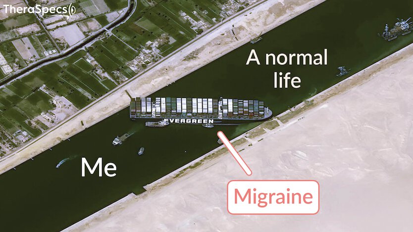 Migraine Meme, Ever Given Ship Representing Migraine