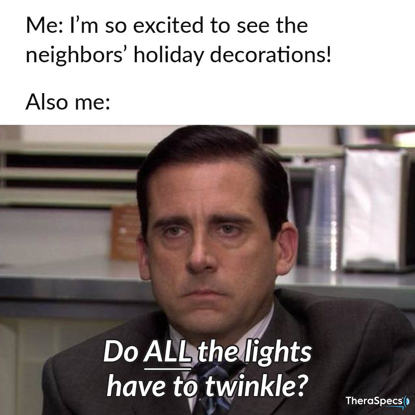 Reaction to Holiday Lights Meme