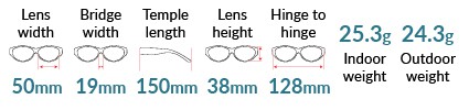 Classic TheraSpecs Combo Dimensions