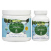 Front View of Perfect Supplements bottles of Spirulina Powder And Capsules