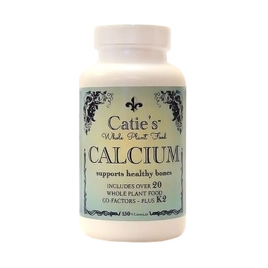 Catie’s Raw Vegetable Calcium is a whole-food, plant-based calcium supplement, complete with all the co factors and enzymes your body needs to assimilate this important nutrient. 