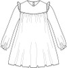 Clothing girls dress pattern, sewing PDF pattern